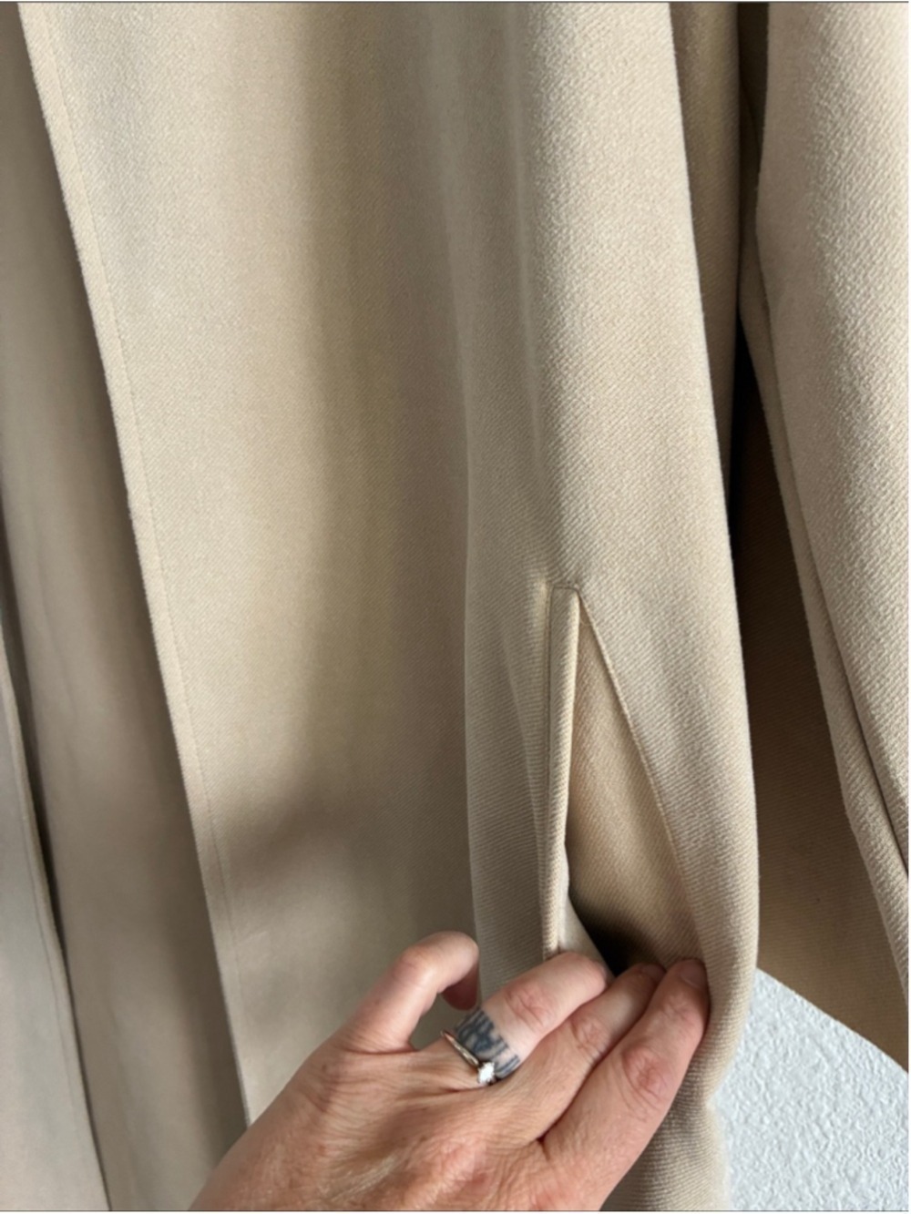 Philosophy Beige Trench Coat Large - Picture 4 of 5